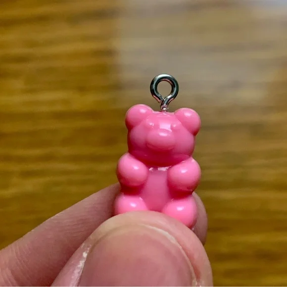 Pink Gummy Bear Charm Pendant - Picture 4 of 8